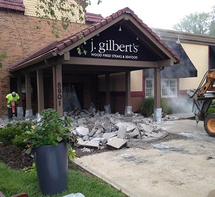 Concrete entryway repair