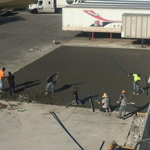 Concrete pavers at kansas city airport