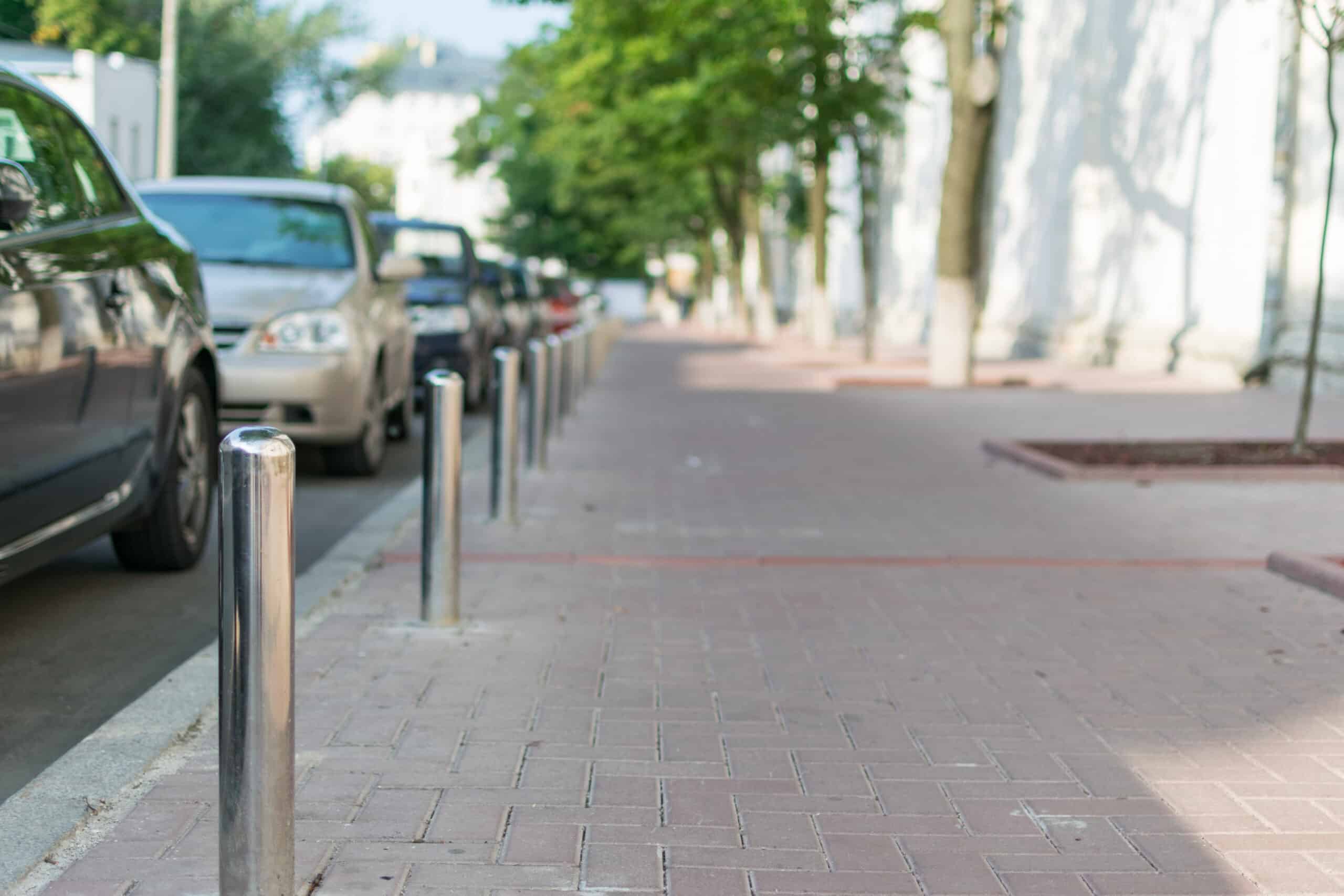 Clear sidewalk on the street