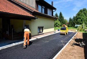 Concrete driveway installation