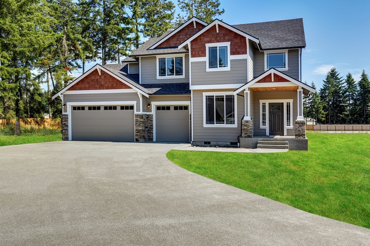 House with long driveway