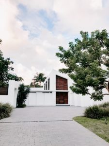 Modern house with driveway