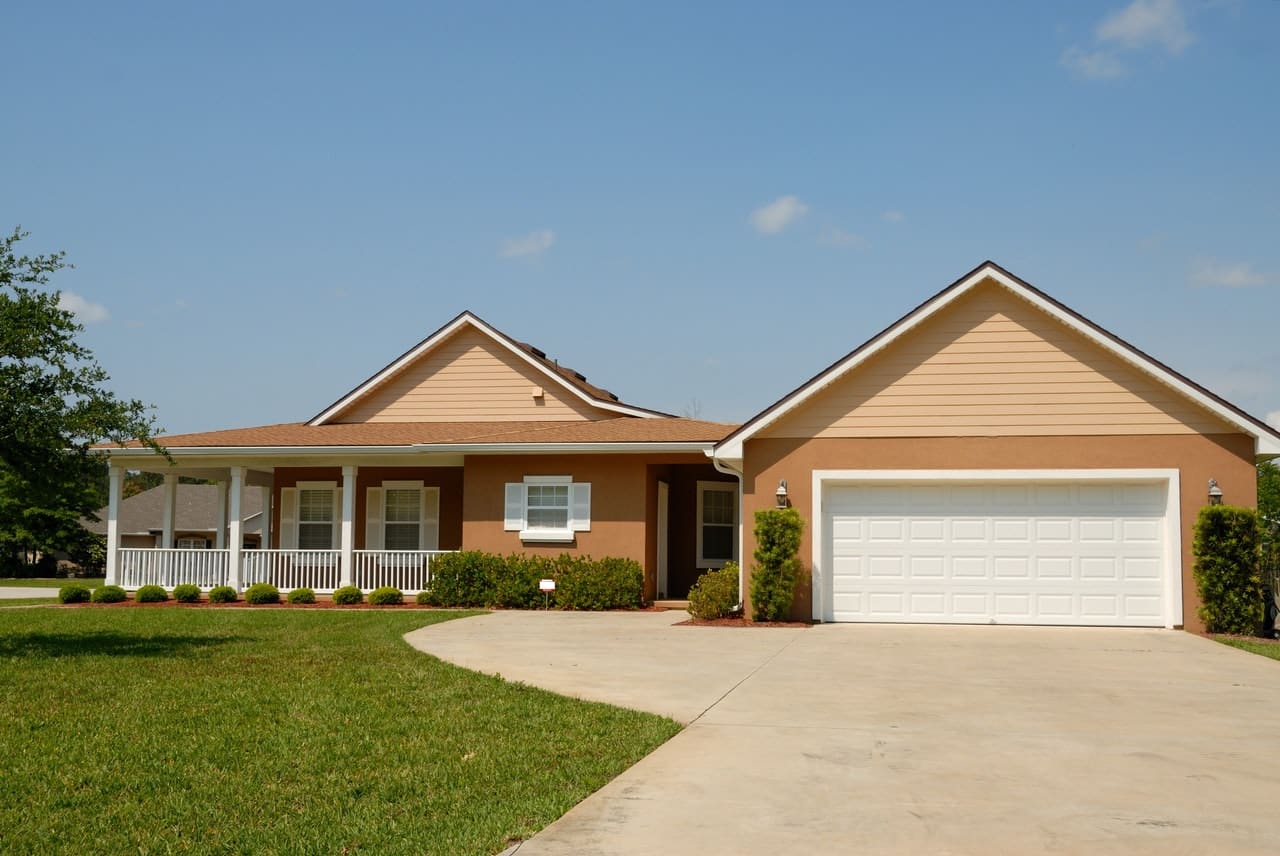 house with concrete driveway