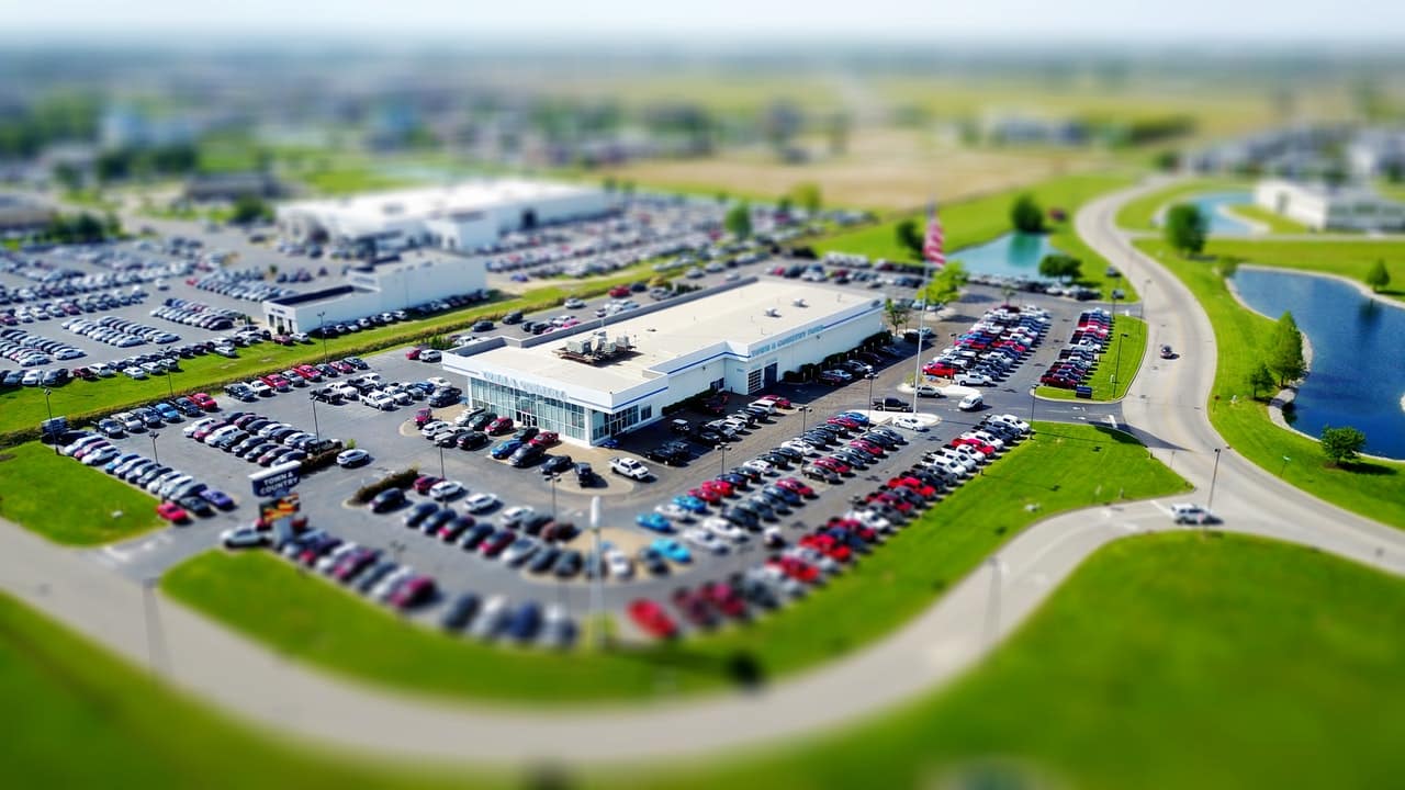 Parking lot at a mall