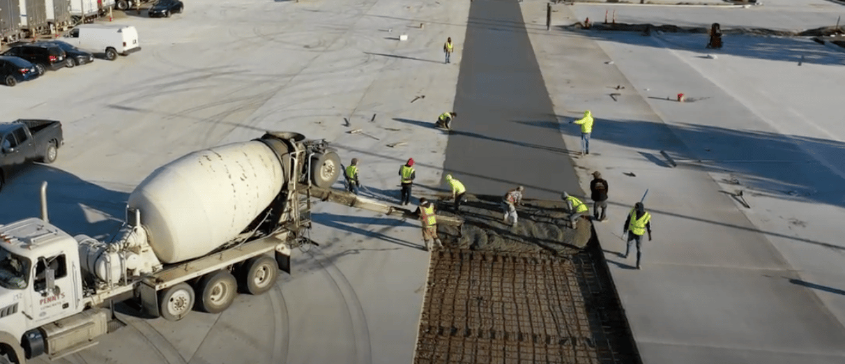 Concrete truck parking lot paving 3 commercial concrete contractor in kansas city | k&e flatwork